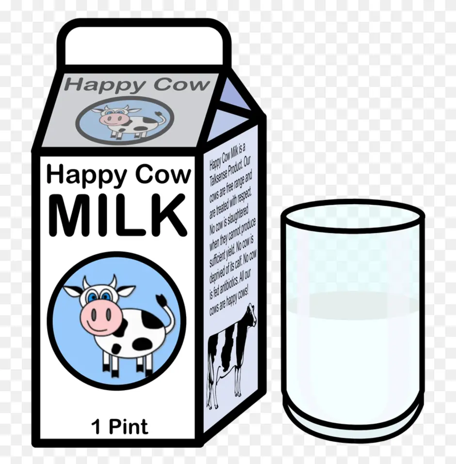 Пьет молоко на английском