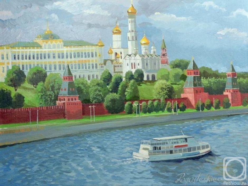 Москва река рисунок 2 класс