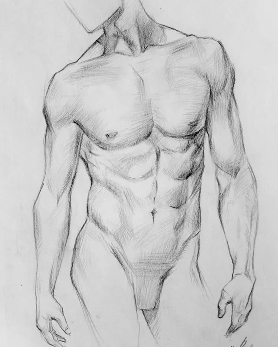 голые мужчины нарисованные карандашом фото 11