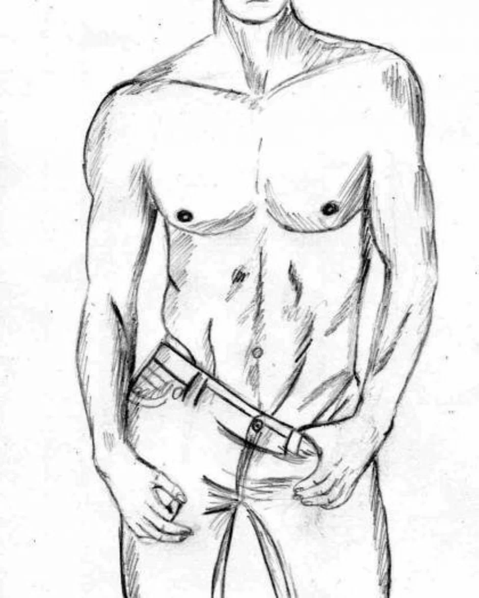 голые мужчины нарисованные карандашом фото 16