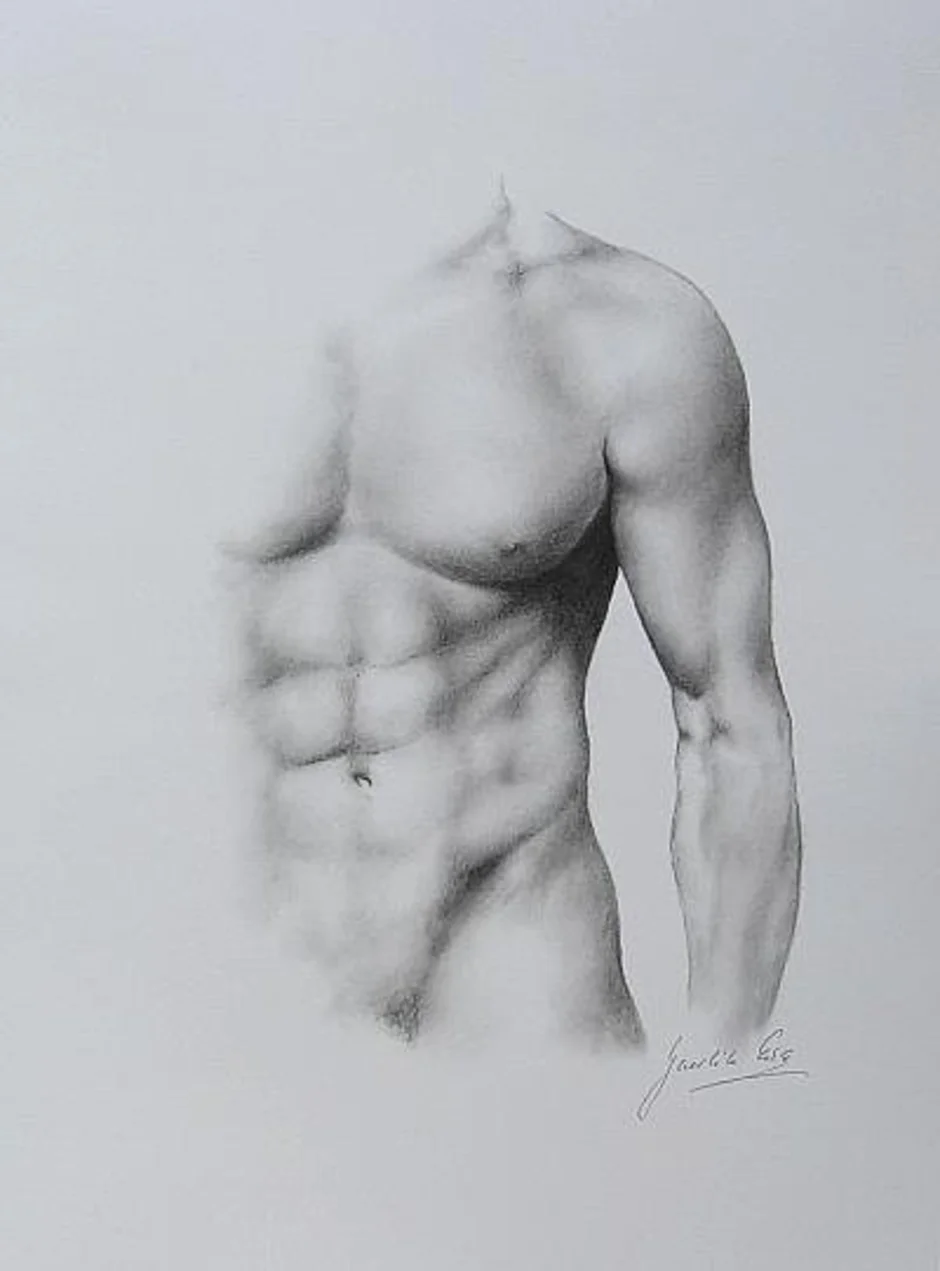 голые мужчины нарисованные карандашом фото 18