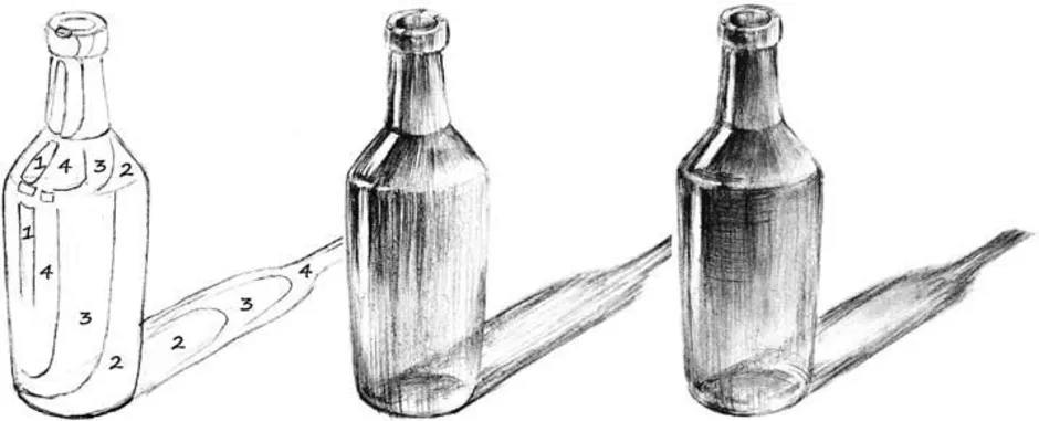 Рисунок стеклянных предметов