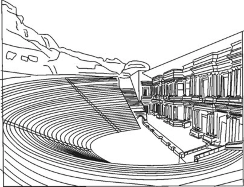 Афинский театр рисунок 5 класс. Афинский театр в древней Греции 5 класс. Афинский театр в древней Греции рисунок. Амфитеатр древней Греции рисунок. Театр в древней Греции 5 класс.