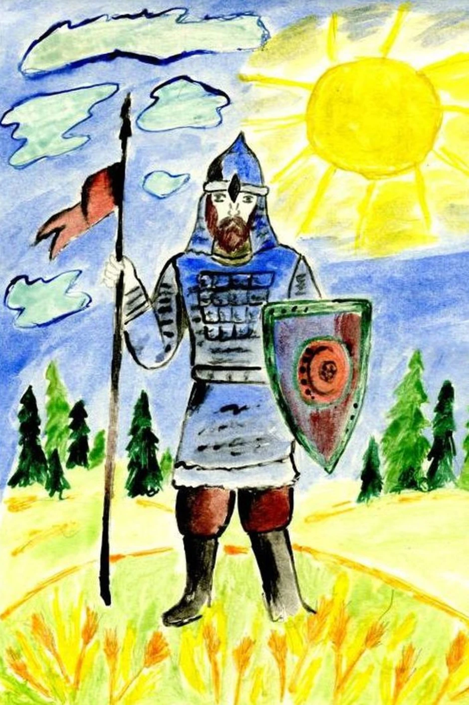 Древнерусский Воин Рисунок 4 Класс (49 Фото)
