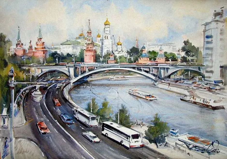 Нарисовать картину москва