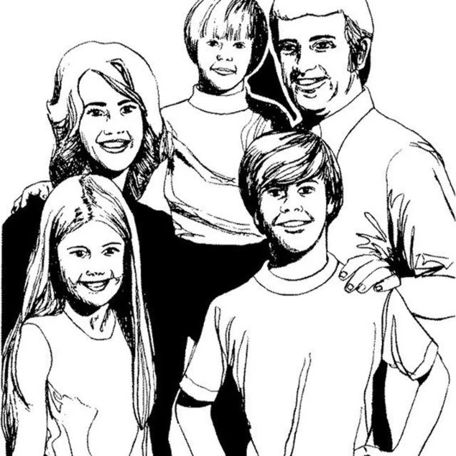 Нарисовать семью из 5 человек. Семья рисунок карандашом. Раскраска семья. Рисунок семьи из 5 человек. Семейный портрет карандашом.