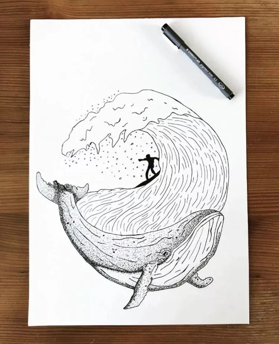 Рисование кита