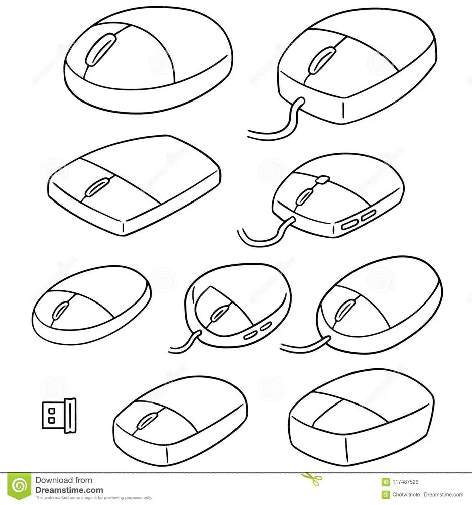 Компьютерная мышь рисунок карандашом