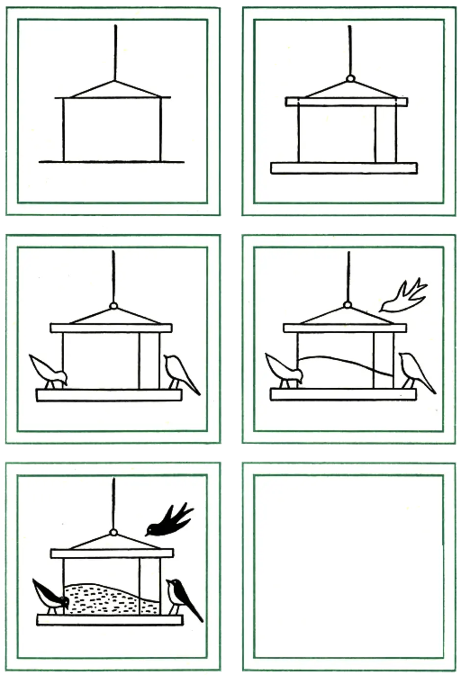 Кормушка для птиц нарисовать карандашом
