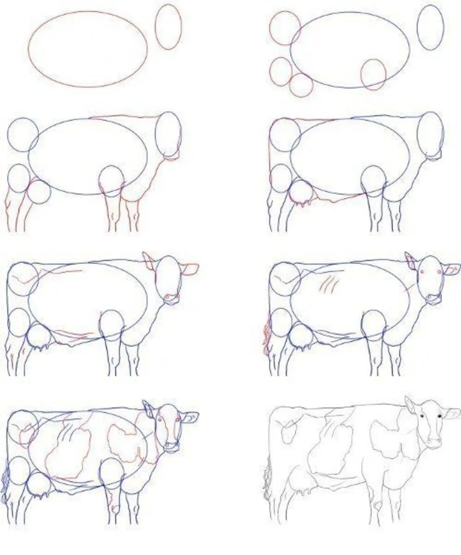 Как можно легко нарисовать корову