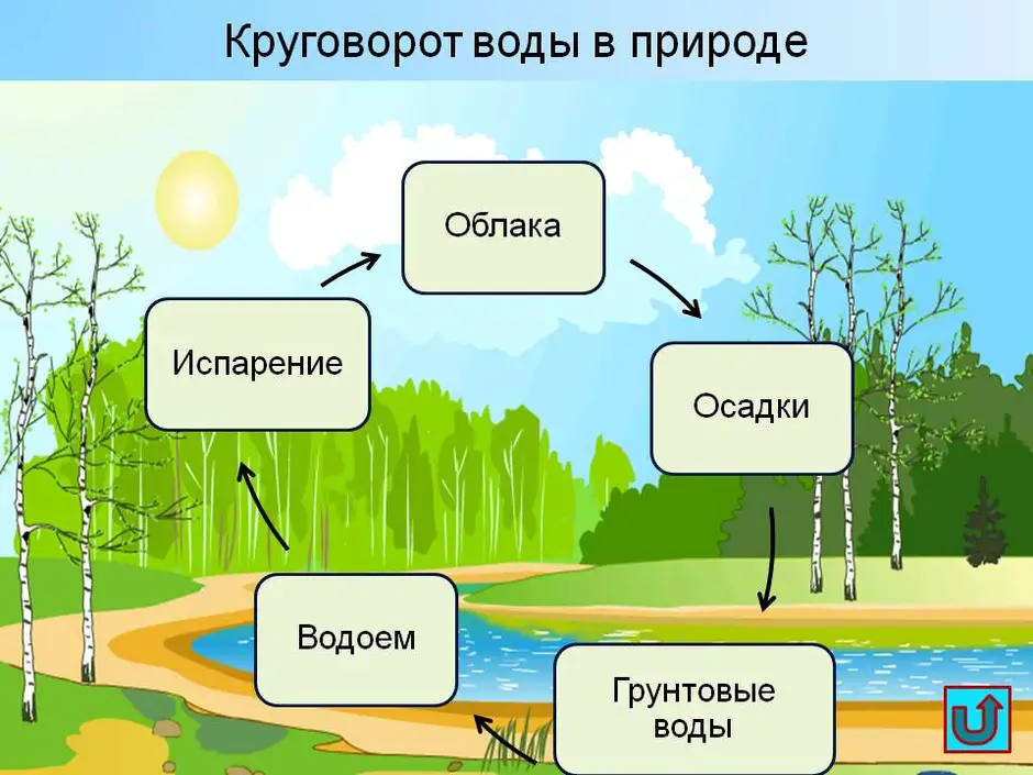 Круговорот воды рисунок