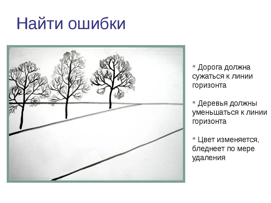 Линейная перспектива создаем календарь рисуем времена года