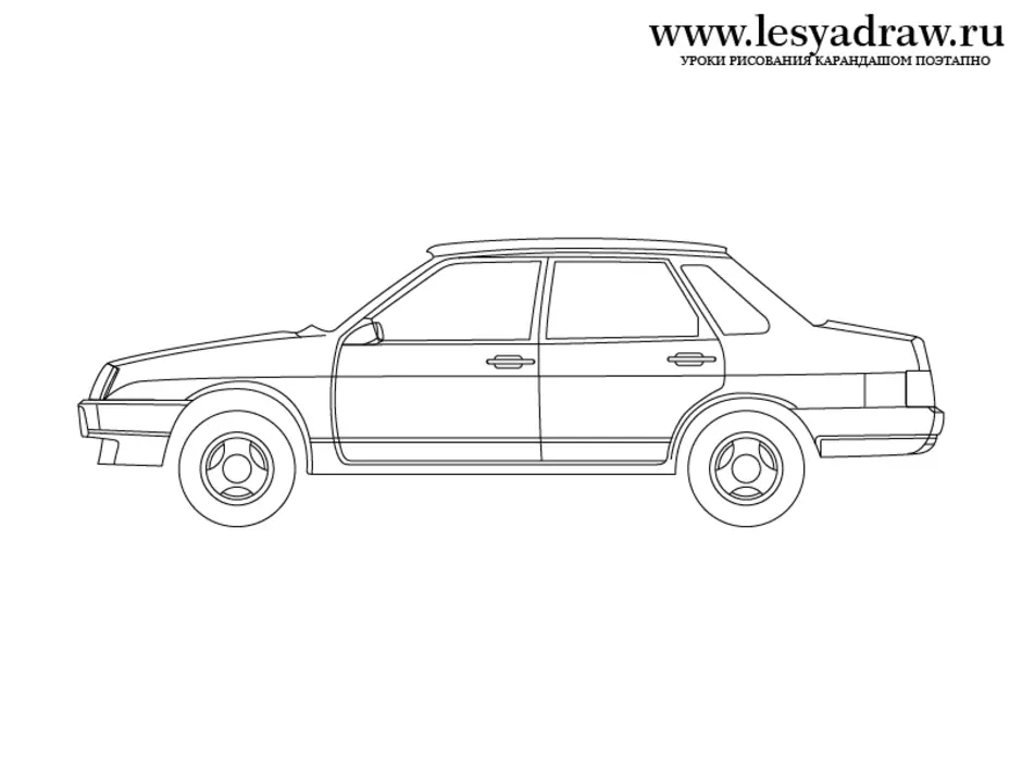 Как нарисовать машину ваз поэтапно карандашом ваз