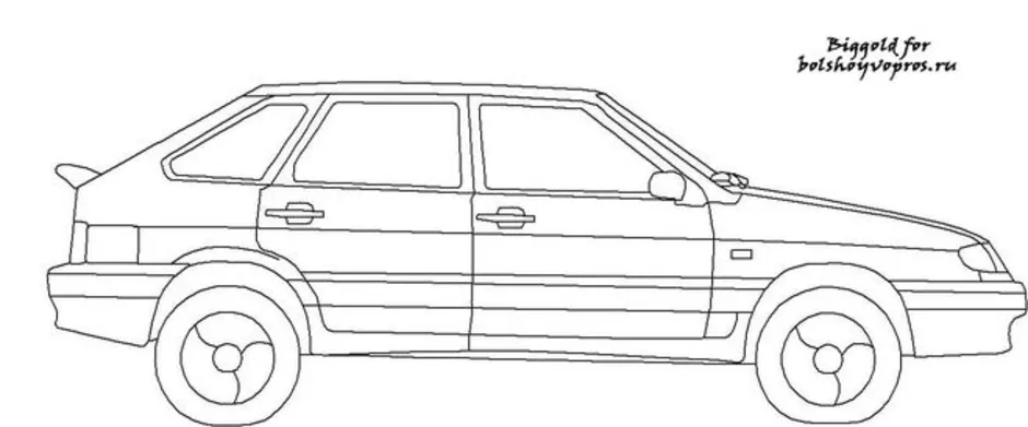 Ваз 2114 рисунок сбоку