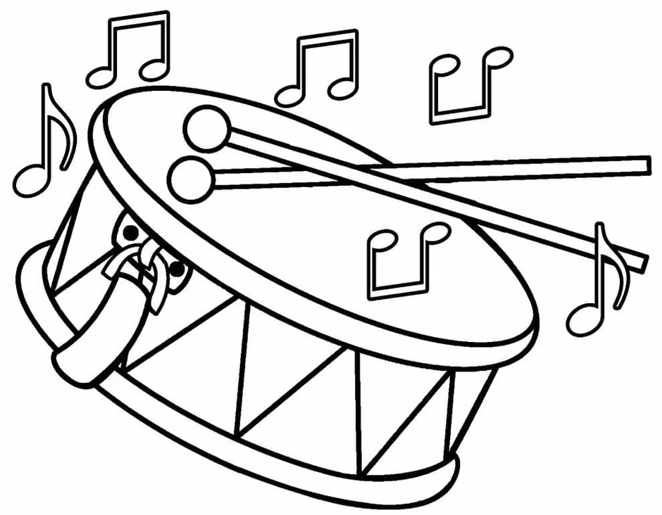 Книжка-раскраска для детей - музыкальные инструменты русский аккордеон