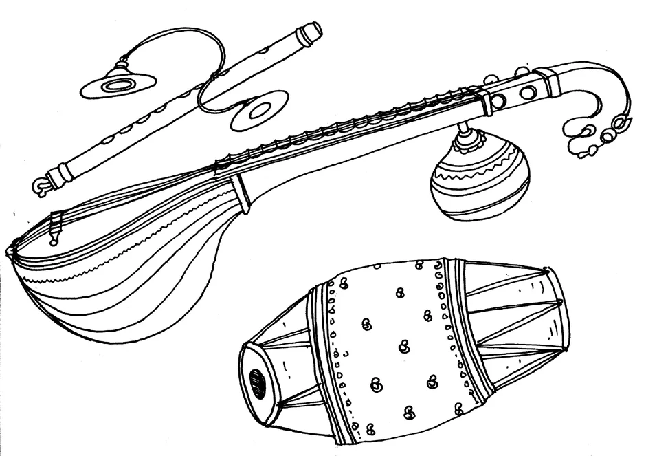 Нарисовать народные инструменты 2 класс