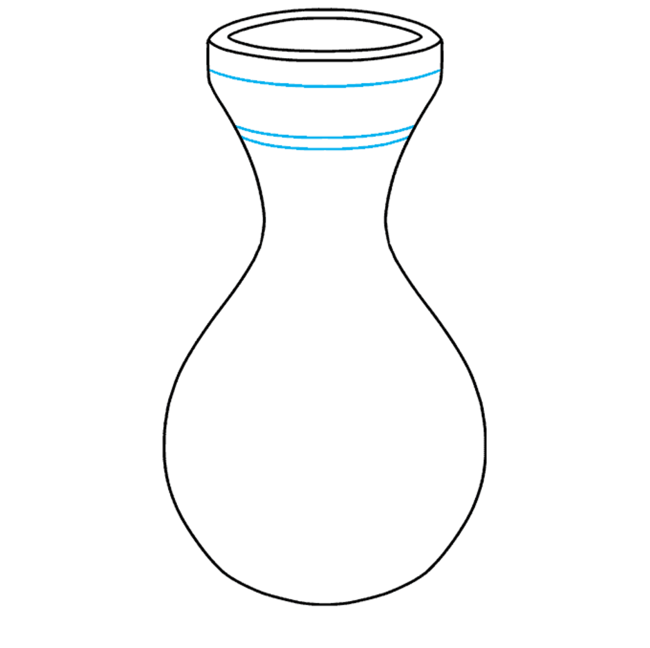 Ваза картинка для детей шаблон