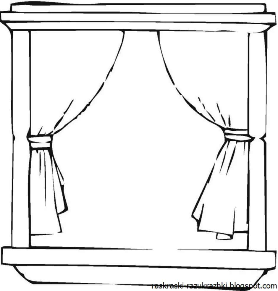 Как рисовать окно с подоконником