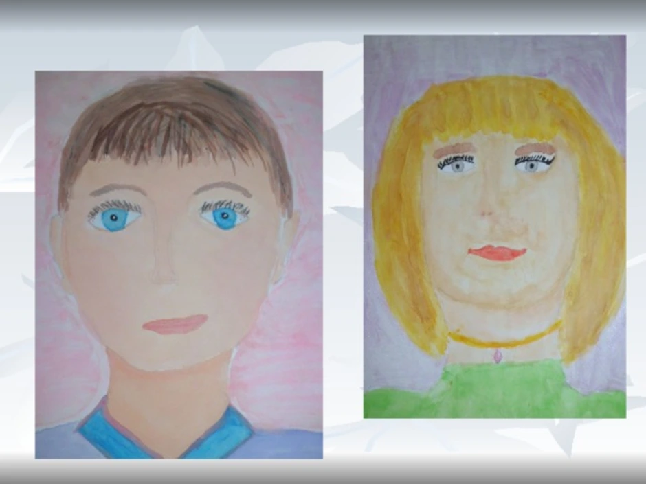 Рисуем портрет красками 3 класс. Рисование портрета в цвете. Портрет детские работы. Рисование 6 класс портрет. Автопортрет изо.