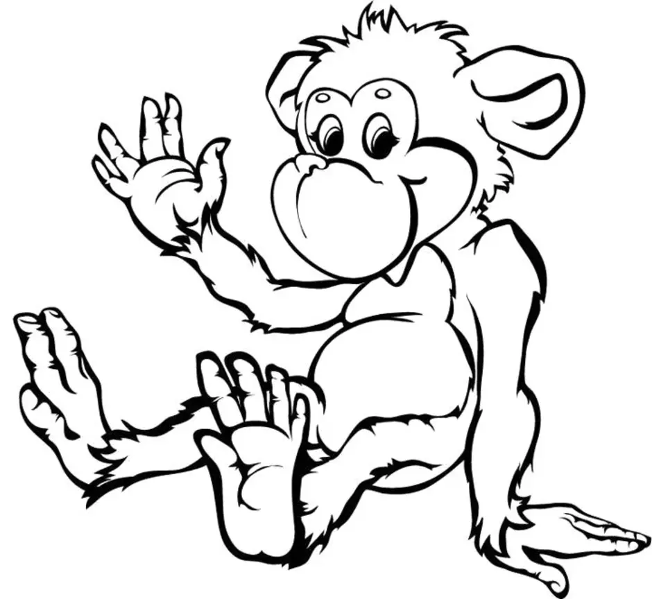 Рисунок про обезьянку житков. Житков про обезьянку 3 класс. Житков про обезьянку рисунок черно белый. Обезьянка раскраска. Обезьяна раскраска для детей.