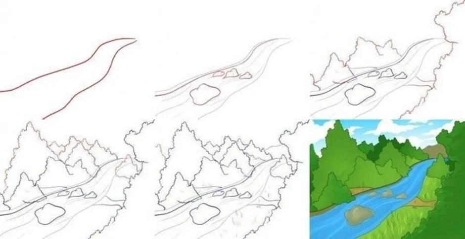 Рисунок реки обь 2 класс