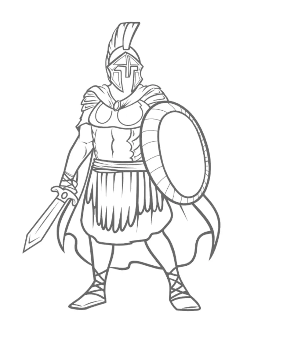 Рисунок воина 5 класс. Римский воин легионер. Раскраска Римский воин легионер. Спартанский воин раскраска. Римский воин раскраска.