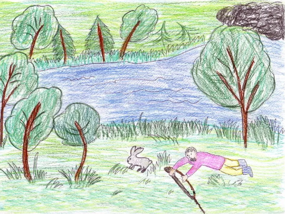Васюткино озеро нарисовать легко. Иллюстрация к рассказу Васюткино озеро. Заячьи лапы Паустовский иллюстрации к рассказу. Иллюстрации Васюткино озеро иллюстрации к рассказу. Рисунок к рассказу Васюткино озеро.