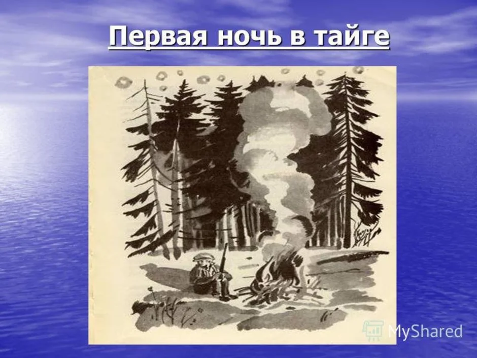 Нарисовать иллюстрацию к рассказу васюткино озеро 5 класс