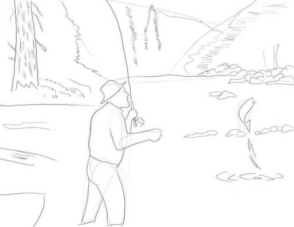 Иллюстрация васюткино озеро 5 класс рисунок