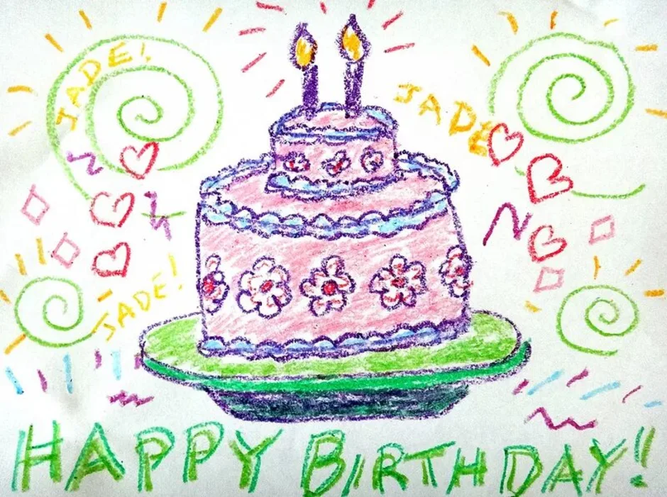 Рисовать рисунки на день рождения. Рисунок на день рождения. Детские рисунки с днем рождения. Рисунок на деньрожденея. Рисунок папе на день рождения.