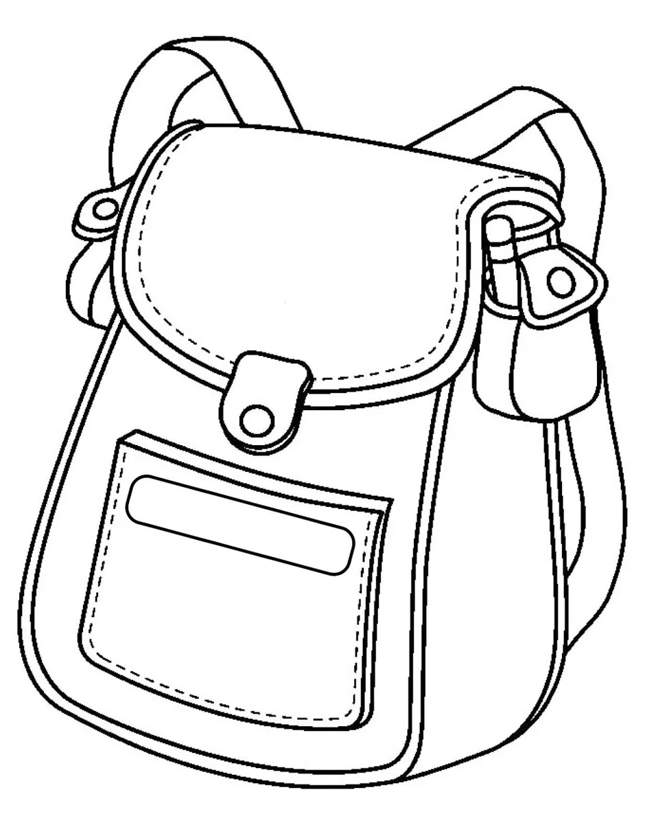 Школьный рюкзак раскраска для детей