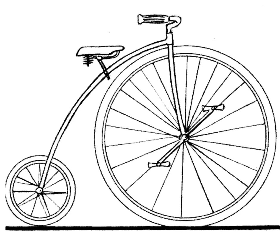 Картинка старинный велосипед