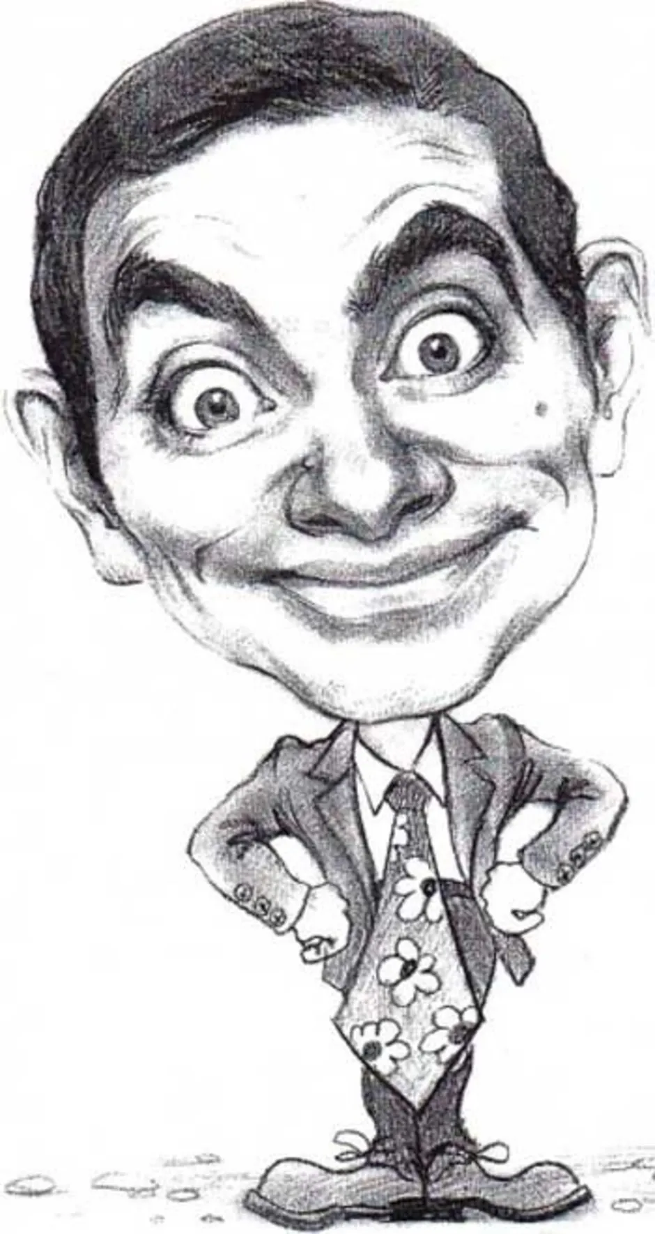 Комичный герой. Шарж Мистер Бин. Сатирический портрет мистера Бина. Шарж карандашом. Карикатуры карандашом смешные.