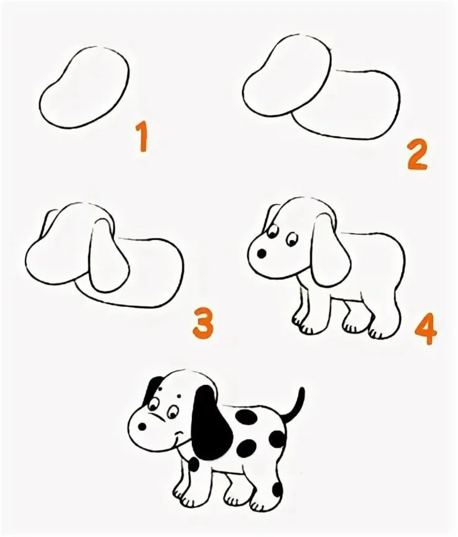 Рисуем собаку с детьми. Поэтапное рисование собаки. Этапы рисования собаки для дошкольников. Пошаговое рисование щенка для детей. Схема рисования собаки для детей.