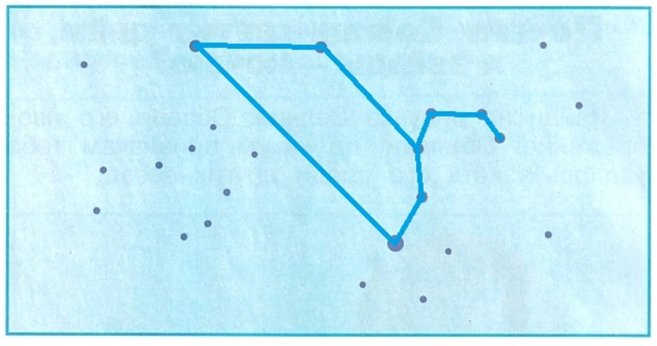 Созвездие льва рисунок по точкам