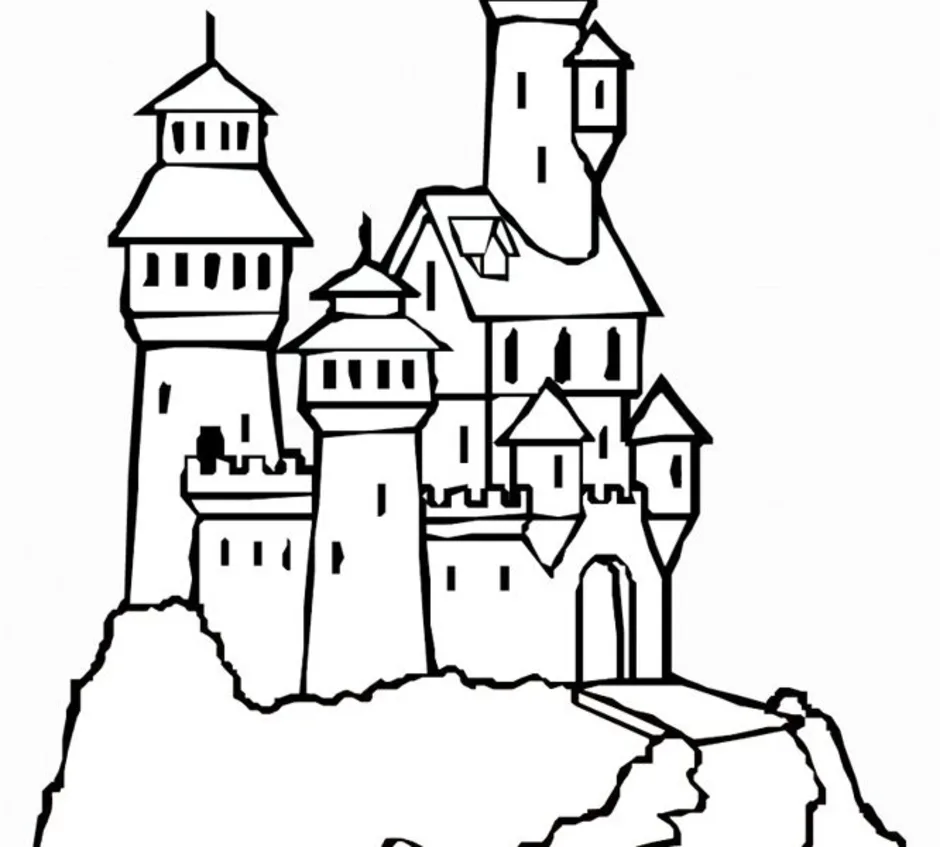 Старый замок по музыке 4 класс. Старый замок Мусоргский 4 класс. Раскраска замок. Замок для рисования. Замок рисунок.