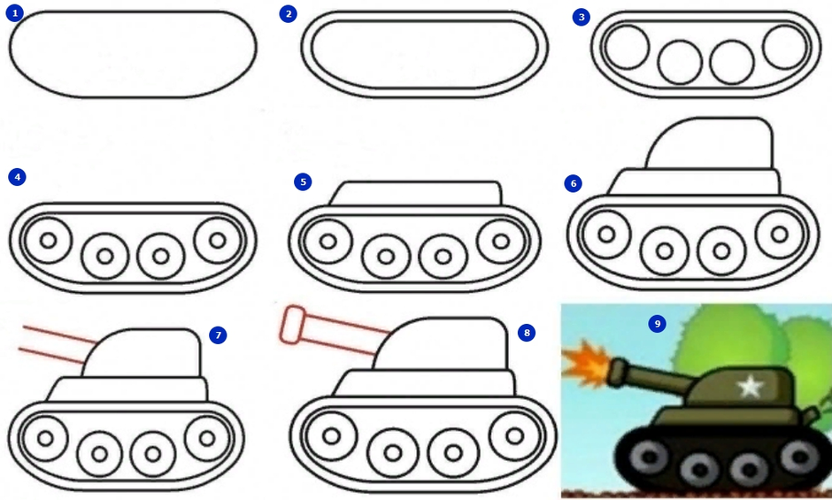 Как можно нарисовать военную технику