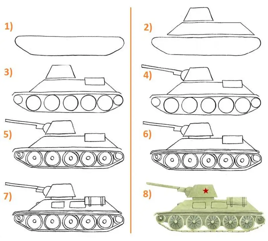 Нарисовать Танк 2 Класс (57 Фото)