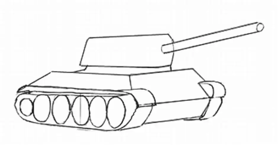 Как рисовать танк 2 класс