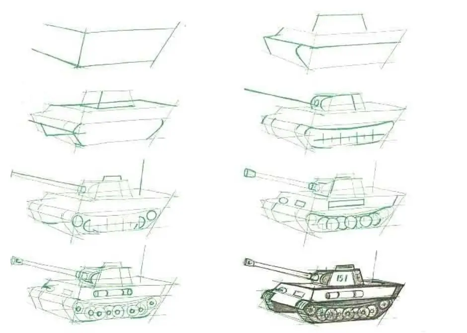 Как сделать танк нарисовать