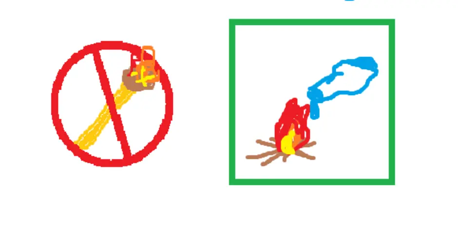 Условные знаки чтобы не было пожара придумай