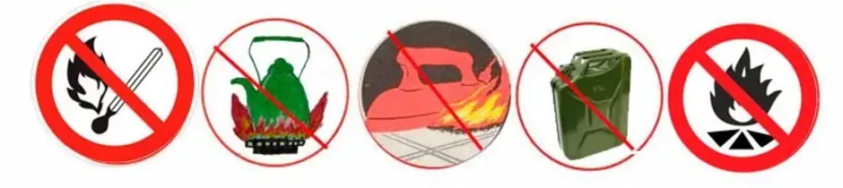 Условные знаки чтобы не было пожара придумай