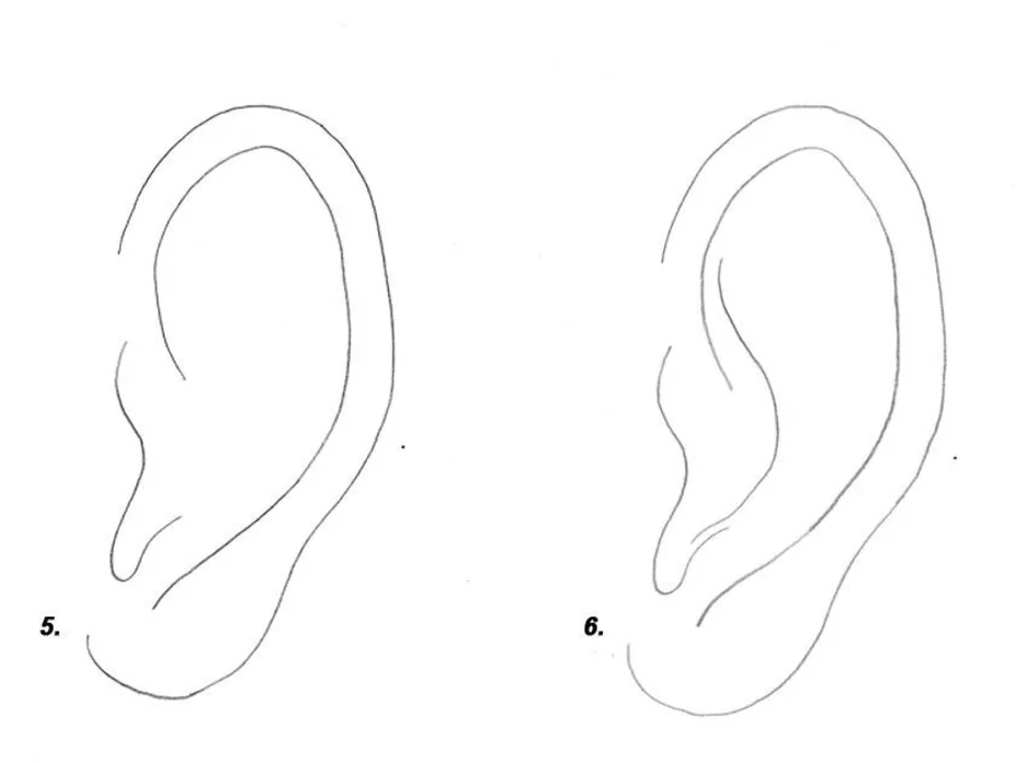 Как рисовать ухо человека