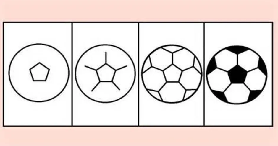 Как можно нарисовать футбольный мяч