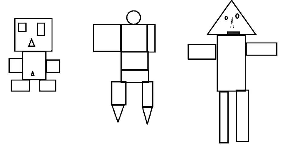 Нарисуйте робота используя прямоугольник
