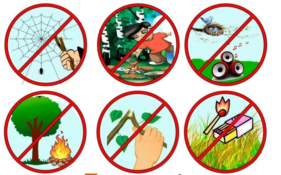 Что можно и нельзя делать 5 апреля. Экологические знаки. Природоохранные знаки. Знаки защиты природы. Запрещающие знаки в природе.