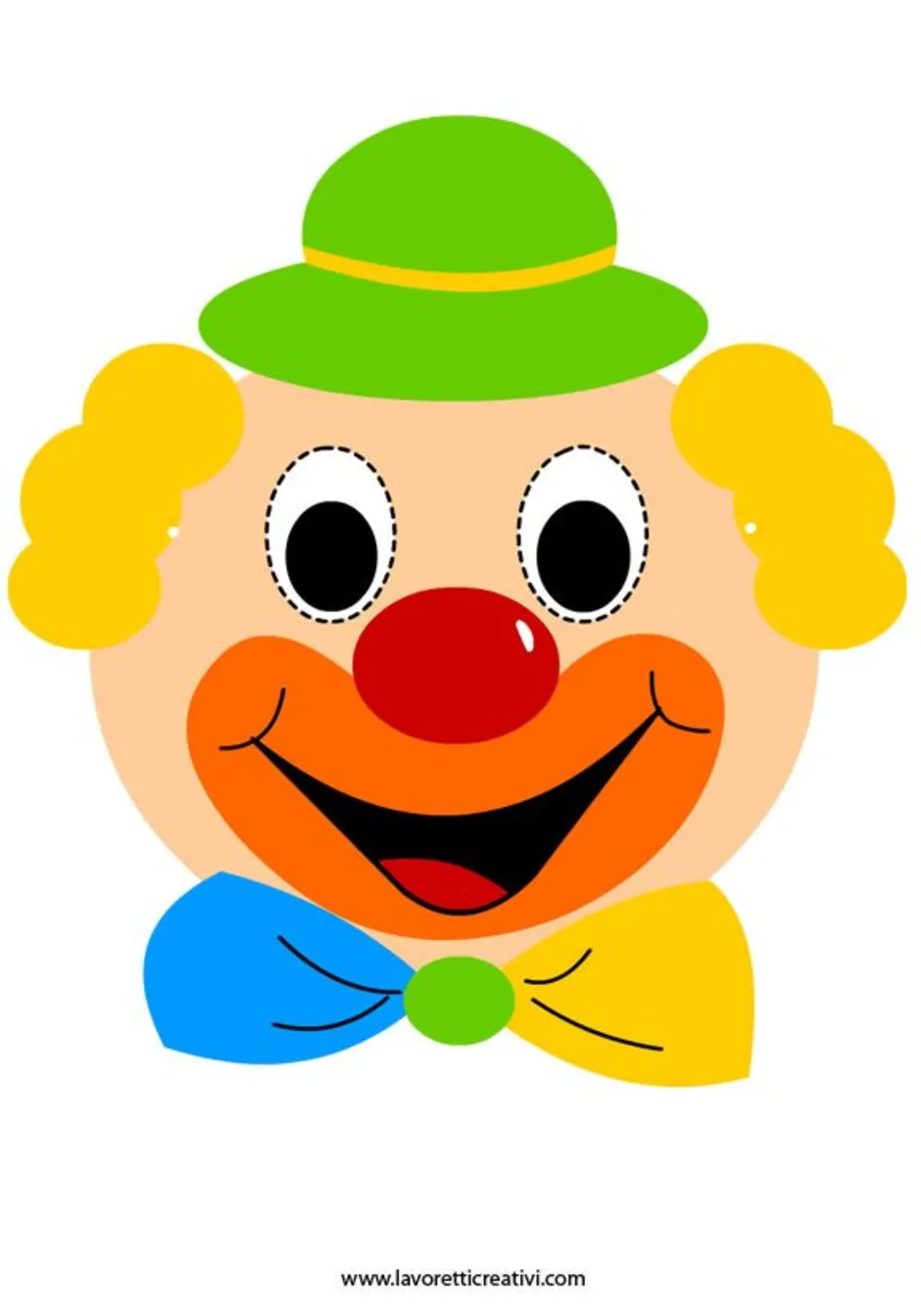 Маски на 1 апреля распечатать. Маски клоуна для детей. Мордочка клоуна. Маска веселого клоуна. Лицо клоуна.