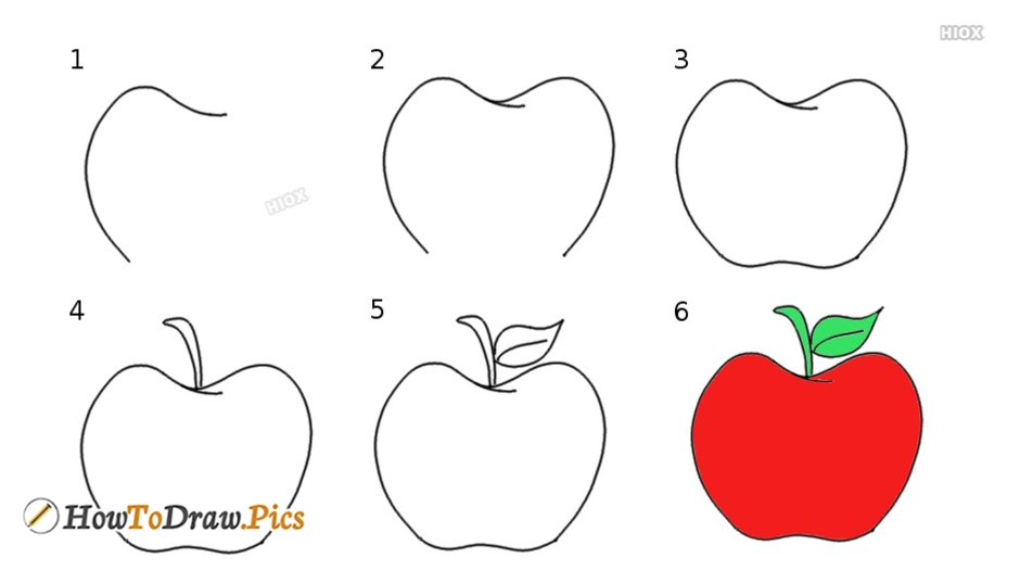 Яблоко пошагово. Этапы рисования яблока. Схема рисования яблока для детей. Поэтапный рисунок яблока. Яблоко пошаговое рисование.