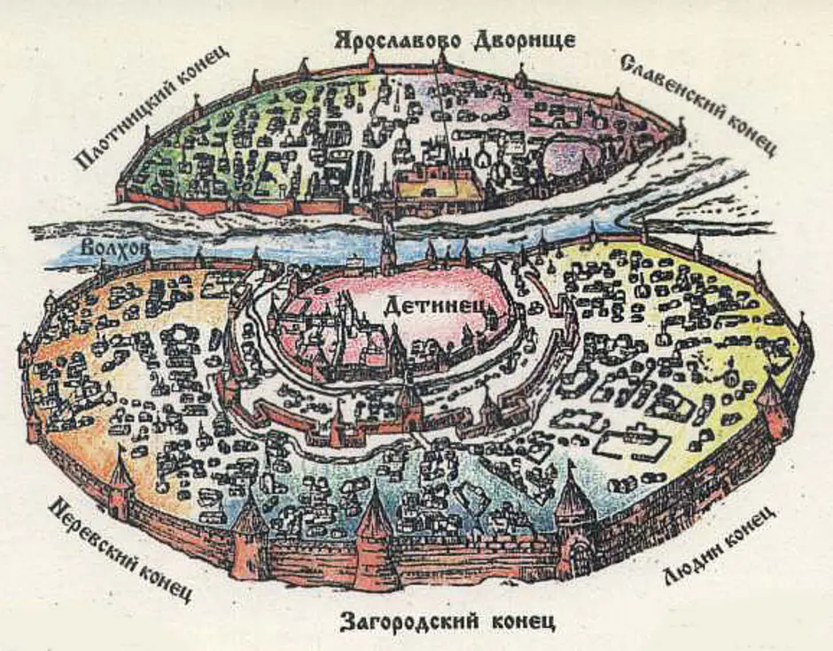 Схема древнего города