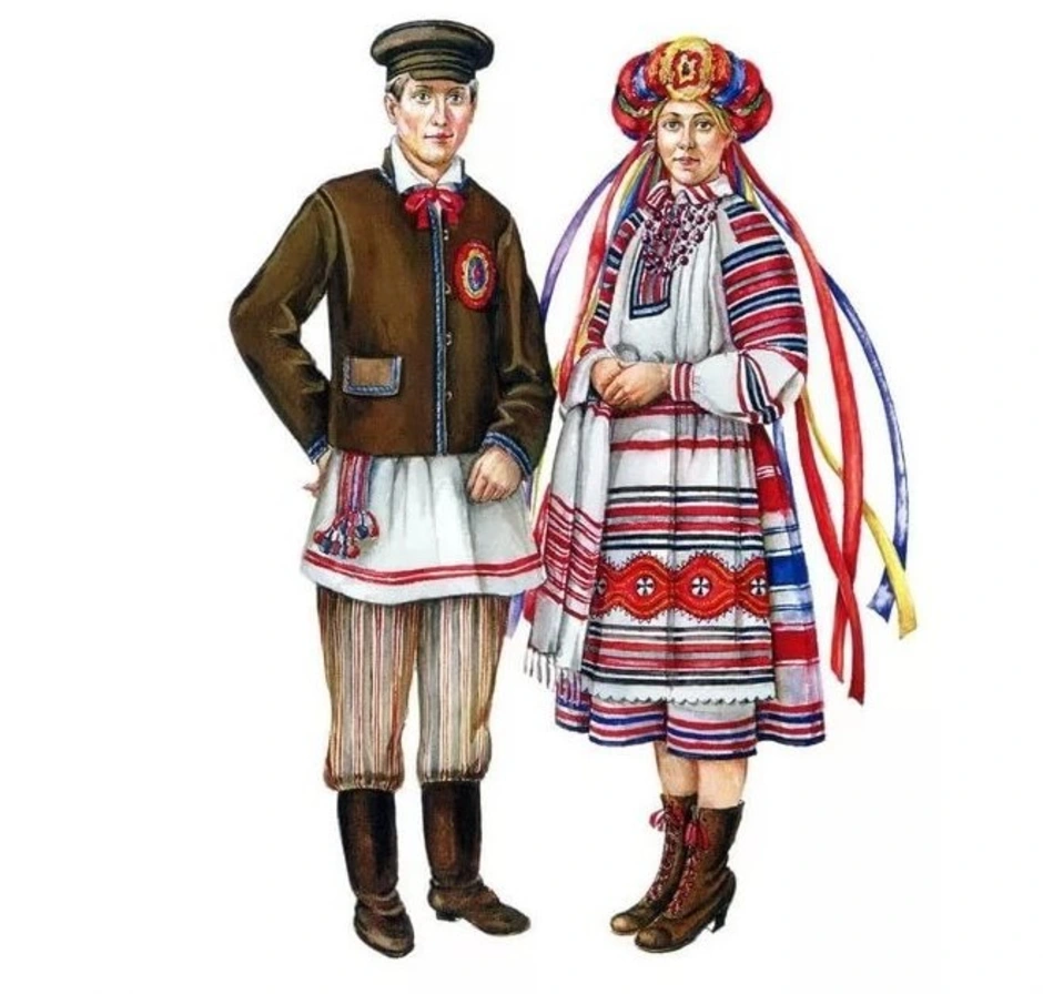 Белорусский народный костюм Лунинецкий Строй